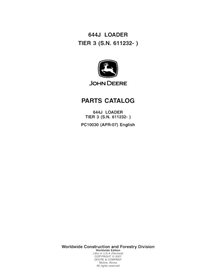 JD-PC10030 John Deere 644J Tier 3 wheel loader parts catalog (PC10030)