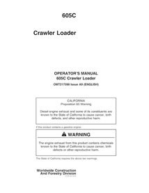 John Deere 605C crawler loader pdf operator's manual  - John Deere manuals - JD-OMT217598-EN