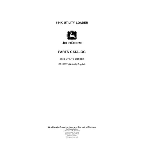 JD-PC10057 John Deere 544K wheel loader parts catalog (PC10057)