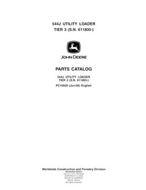 Catalogue de pièces pdf pour chargeuse sur pneus John Deere 544J Tier 3 (SN 611800-) - John Deere manuels - JD-PC10028