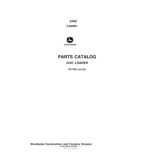 John Deere 544C wheel loader pdf parts catalog  - John Deere manuals - JD-PC1789