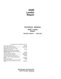 Manual técnico de reparación en pdf del cargador de ruedas John Deere 444K (SN -642100) - John Deere manuales - JD-TM10685-03...