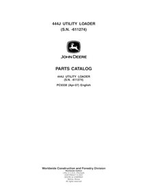 John Deere 444J (SN -611274) wheel loader pdf parts catalog  - John Deere manuals - JD-PC9338