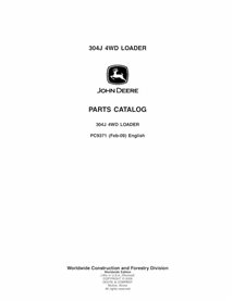 John Deere 304J wheel loader pdf parts catalog  - John Deere manuals - JD-PC9371