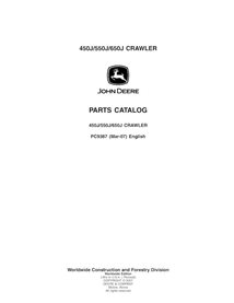 JD-PC9387 John Deere 450J, 550J, 650J crawler dozer parts catalog (PC9387)