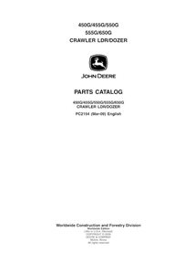JD-PC2154 John Deere 450G, 455G, 550G, 555G, 650G crawler dozer parts catalog (PC2154)