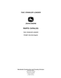 JD-PC2887 John Deere 755C crawler loader parts catalog (PC2887)
