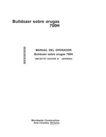 Manuel de l'opérateur pdf de la chargeuse sur chenilles John Deere 700H ES - John Deere manuels - JD-OMT201707-ES