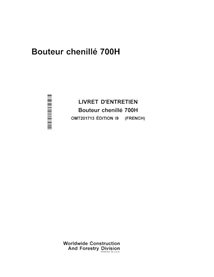 Manuel de l'opérateur pdf de la chargeuse sur chenilles John Deere 700H FR - John Deere manuels - JD-OMT201713-FR