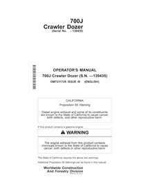 Manuel de l'opérateur pdf du chargeur sur chenilles John Deere 700J (SN -139435) - John Deere manuels - JD-OMT211725-EN