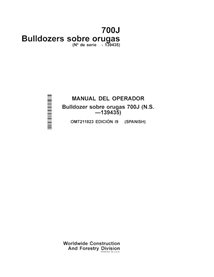 John Deere 700J (SN -139435) cargador sobre orugas pdf manual del operador ES - John Deere manuales - JD-OMT211823-ES