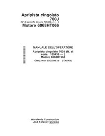 Manuel de l'opérateur pdf pour chargeuse sur chenilles John Deere 700J (SN 139436-) - John Deere manuels - JD-OMT239601-IT