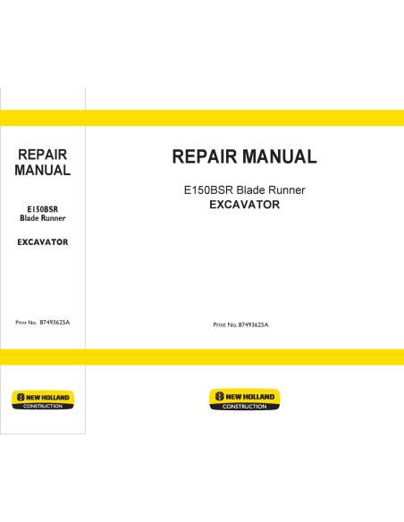 Manuel de réparation de la pelle New Holland E150BSR - Construction New Holland manuels - NH-87493625A