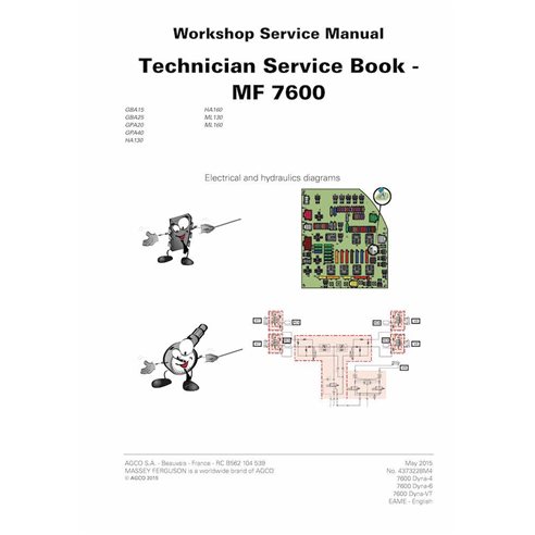 Livre d'entretien technique pdf pour tracteur Massey Ferguson série 7600 7614-7626 - Massey-Ferguson manuels - MF-4373275-EN