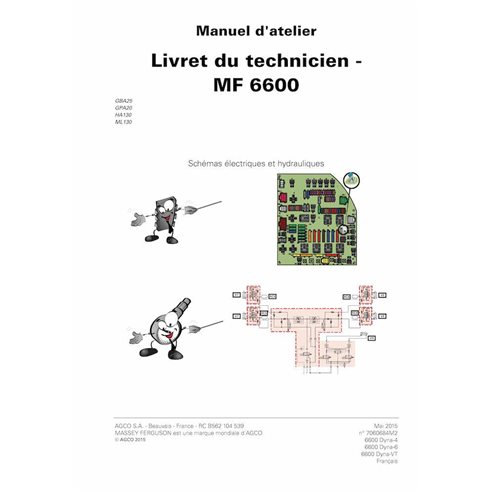 Massey Ferguson 6612, 6613, 6614, 6615, 6616 trator pdf livro de serviço técnico FR - Massey Ferguson manuais - MF-7060684M2-FR