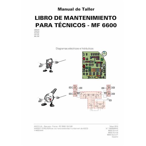 Massey Ferguson 6612, 6613, 6614, 6615, 6616 trator pdf livro de serviço técnico ES - Massey Ferguson manuais - MF-7060688M2-ES