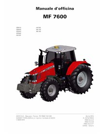 Massey Ferguson 7614, 7615, 7616, 7618, 7619, 7620, 7622, 7624, 7626 tracteur pdf manuel d'entretien d'atelier informatique -...