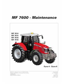 Manual de manutenção em pdf do trator Massey Ferguson 7614, 7615, 7616, 7618 - Massey Ferguson manuais - MF-4373389M2-EN