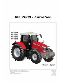 Manual de manutenção em pdf do trator Massey Ferguson 7614, 7615, 7616, 7618 FR - Massey Ferguson manuais - MF-4373379M2-FR