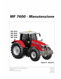 Manuel d'entretien pdf du tracteur Massey Ferguson 7614, 7615, 7616, 7618 IT - Massey-Ferguson manuels - MF-4373414M2-IT