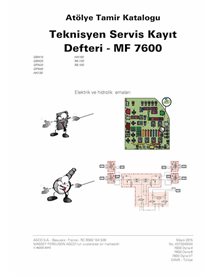 Massey Ferguson 7600 série 7614-7626 tracteur pdf carnet d'entretien technique TR - Massey-Ferguson manuels - MF-4373240M4-TR