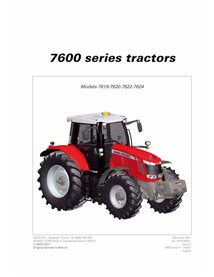 Manual de operação e manutenção do trator Massey Ferguson 7619, 7620, 7622, 762 Dyna-VT em pdf - Massey Ferguson manuais - MF...