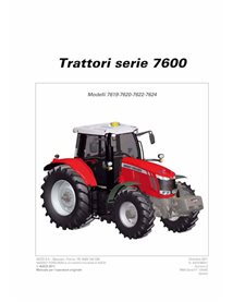 Massey Ferguson 7619, 7620, 7622, 762 Dyna-VT tractor pdf operation and maintenance manual IT - Massey Ferguson manuals - MF-...