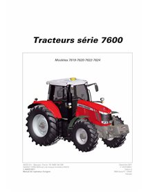 Massey Ferguson 7619, 7620, 7622, 762 Dyna-VT tractor pdf operation and maintenance manual FR - Massey Ferguson manuals - MF-...