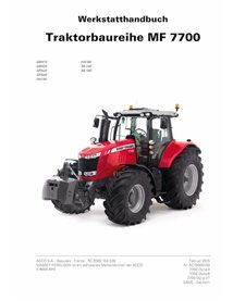 Massey Ferguson 7714, 7715, 7716, 7718, 7719, 7720, 7722, 7724, 7726 manuel d'entretien d'atelier pdf pour tracteur DE - Mass...