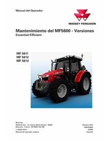 Manuel d'entretien pdf pour tracteur Massey Ferguson 5611, 5612, 5613 ES - Massey-Ferguson manuels - MF-7060759M2-OM-ES