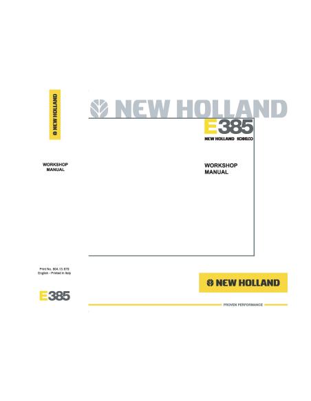 Manual de taller de la excavadora New Holland E385 - New Holland Construcción manuales - NH-60413679