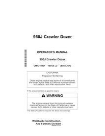 John Deere 950J crawler dozer pdf operator's manual  - John Deere manuals - JD-OMT218824-EN