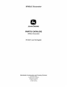 Catálogo de piezas pdf de excavadora John Deere 870GLC - John Deere manuales - JD-PC10211