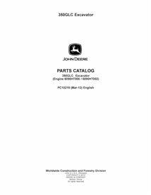 Catálogo de piezas pdf de excavadora John Deere 350GLC - John Deere manuales - JD-PC10219