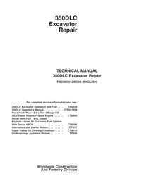 TM2360 John Deere 350DLC excavator repair technical manual (TM2360)
