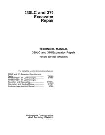 Manual técnico de reparo em pdf da escavadeira John Deere 330LC, 370 - John Deere manuais - JD-TM1670-EN