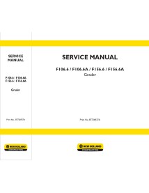 Manual de servicio de la motoniveladora New Holland F106.6, F156.6 - Construcción New Holland manuales