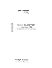 John Deere 135D excavator pdf operator's manual ES - John Deere manuals - JD-OMT239675-ES