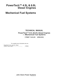 Moteurs John Deere 4,5 L et 6,8 L PowerTech Diesel - Manuel technique des systèmes d'alimentation mécaniques - John Deere man...