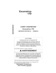 JD-OMT228739-FR John Deere 17D excavator operator's manual FR (OMT228739)