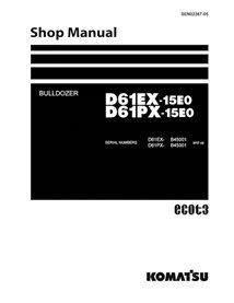 Komatsu D65EX-15E0, D65PX-15E0 (SN B45001-) dozer pdf shop manual  - Komatsu manuals - KOMATSU-SEN02387-05-SM-EN