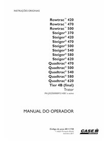 Case Rowtrac 420-500, Steiger 370-620, Quadtrac 470-620 Tier 4B manual del operador en pdf PT - Case IH manuales - CASE-48111...