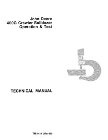 Manual técnico de operação e teste do trator de esteira John Deere 400G em pdf - John Deere manuais - JD-TM1411-EN