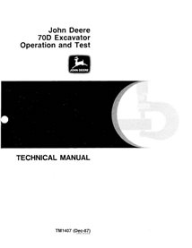 Manual técnico de operação e teste em pdf da escavadeira John Deere 70D - John Deere manuais - JD-TM1407-EN