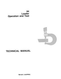 TM1397 Cargador de ruedas John Deere 84 pdf manual técnico de operación y prueba