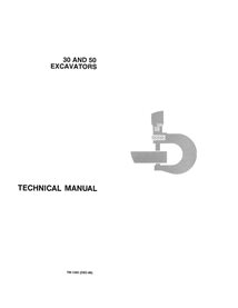 Manual técnico em pdf da escavadeira John Deere 30, 50 - John Deere manuais - JD-TM1380-EN