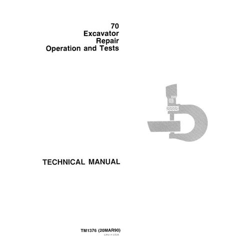 John Deere 70 excavator pdf technical manual  - John Deere manuals - JD-TM1376-EN