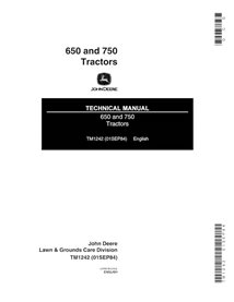 TM1242 John Deere 650, 750 tractor technical manual (TM1242)