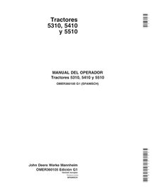 Manuel de l'opérateur pdf pour tracteur John Deere 5310, 5410, 5510 ES - John Deere manuels - JD-OMER360105-ES