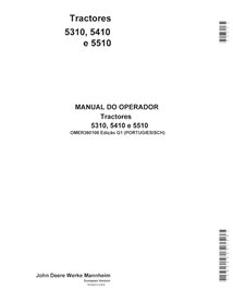 John Deere 5310, 5410, 5510 tractor pdf manual del operador PT - John Deere manuales - JD-OMER360108-PT